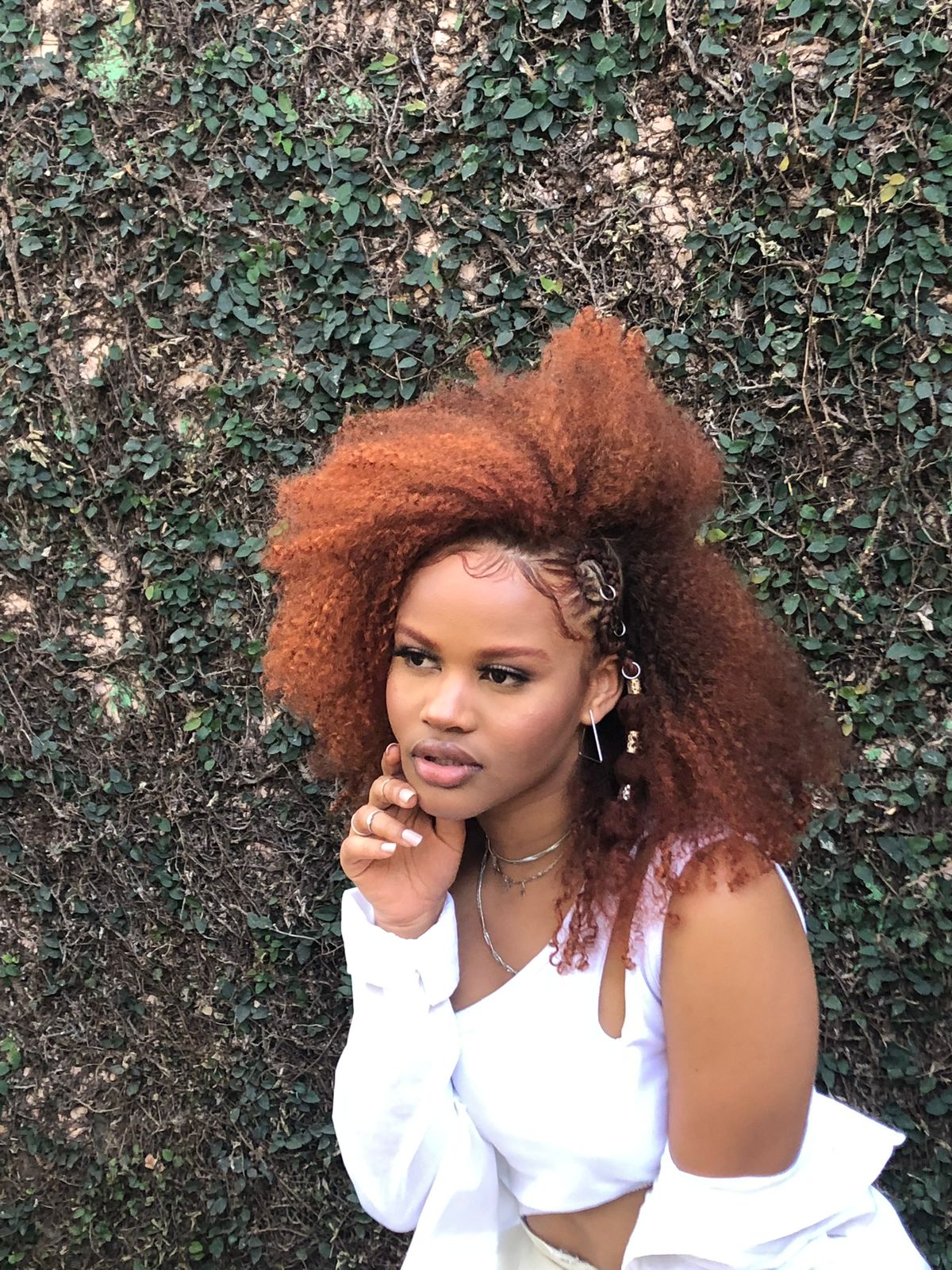 Penteado afro criativo