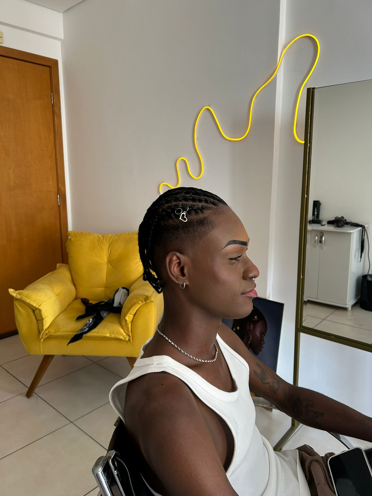 Trança masculina feita pela Ssol Hair Espaço Afro